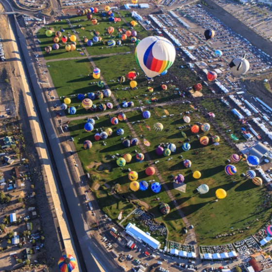 Ariel View of Balloon Fiesta Park in Albuquerque, New Mexico